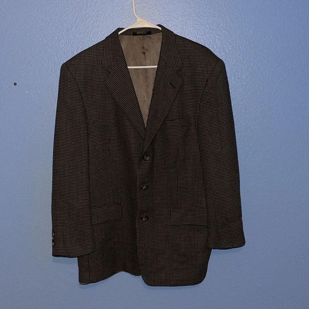 Vintage Givenchy Blazer Mens 44R Brown Wool 3 Button Sport Coat Jacket. K